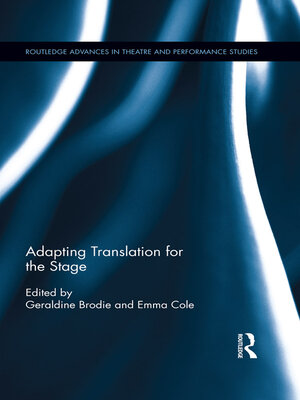 cover image of Adapting Translation for the Stage